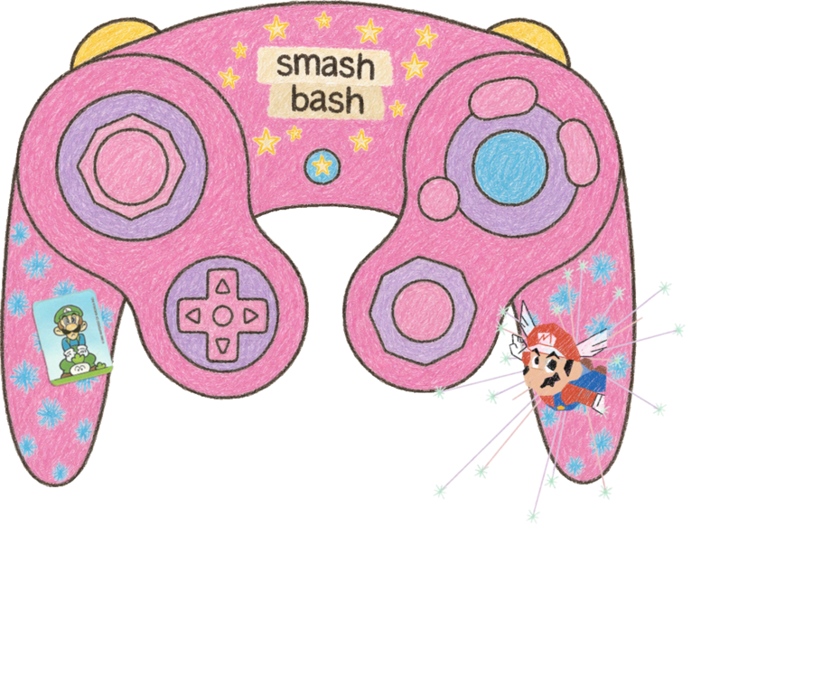 The 1 of 1 pink Smash Bash controller